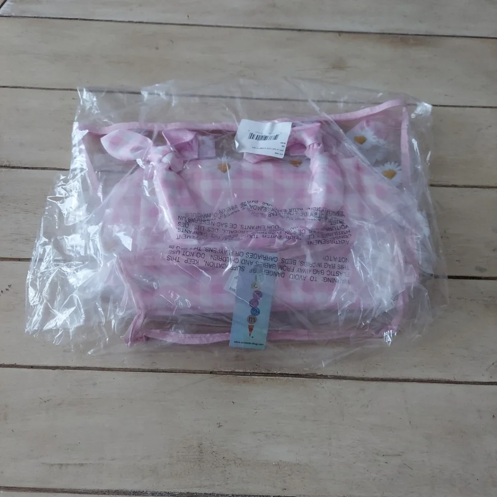 Iscream Daisy Love Clear Tote & Gingham Pink Pouch BNWT SO RETIRED